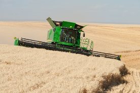 Harvesting in rolling ground and slopes