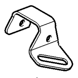Left-hand front tie-down bracket illustration