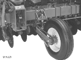 Front-mounted ground-contact drive wheel 