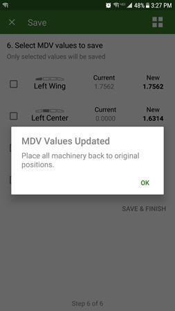 MDV values are updated