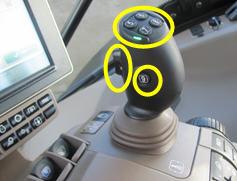 E-SCV controls on optional joystick (reconfigurable)