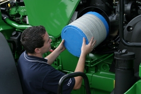 Primary engine air filter inspection
