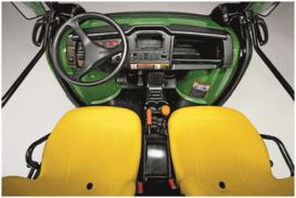Operator's station with 457-mm (18-in.) high-back bucket seats