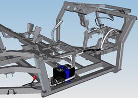 Chassis with prewiring for winch