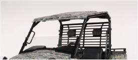 Shown on Gator™ XUV camo, with optional brake and tail light kit, OPS rear screen, and OPS half windshield (front)