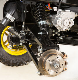 XUV rear suspension detail