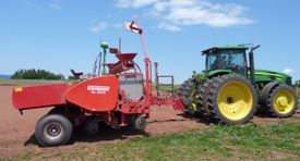 Active Implement Guidance (AIG) system installed on a potato planter