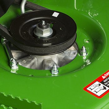 Deep mower deck spindle pocket