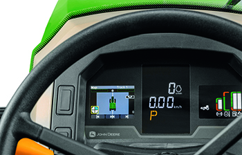 Geïntegreerde AutoTrac™ maakt gebruik van het display in het dashboard.