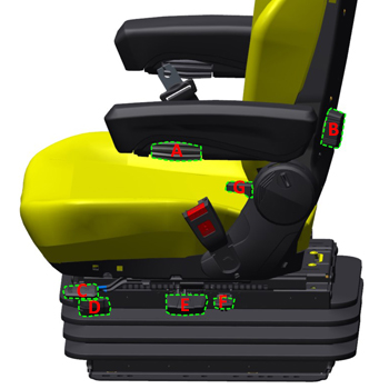 Air-suspension seat adjustment