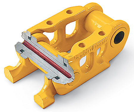 Standard heavy-duty sealed and lubricated track chain cut-away