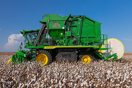 CP770 Cotton Picker harvesting cotton
