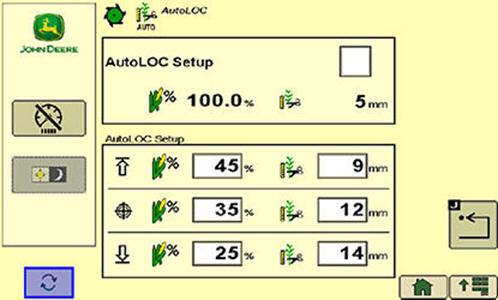 AutoLoc screen