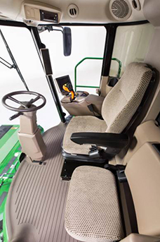 M-spec windrower cab interior