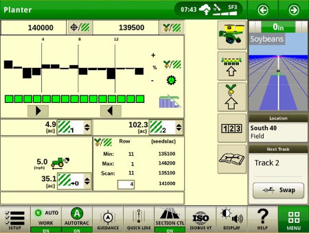 Section Control on SeedStar™ 2 planter