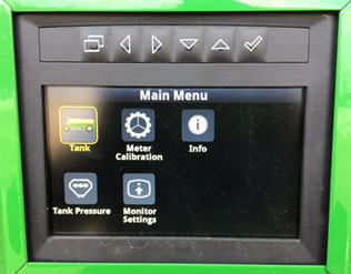 Main menu on the C850 Cart side display