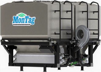 Montag cover crop system with two bins