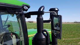 Right-hand mirror shown on 8RT Series Tractor