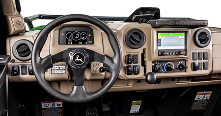 Instrument display, shift lever, and switches (shown on XUV835R Signature Edition)
