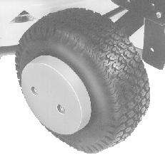 Masse de roue frontale de 15,4 kg (34 lb)