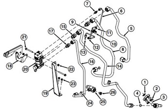 Trousse de frein hydraulique de remorque BSJ10454 illustrée