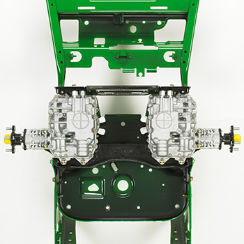 Darstellung der modularen Pumpe und der Radmotorantriebe