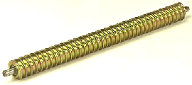 Aus Vollmaterial gefertigte Spiral-Vorlaufrollen mit Rillen