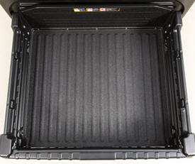Vista superior de la caja de transporte y almacenamiento Deluxe con revestimiento protector aplicado por pulverización