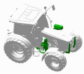 Préparation de tracteur pour chargeur avant compatible 5M