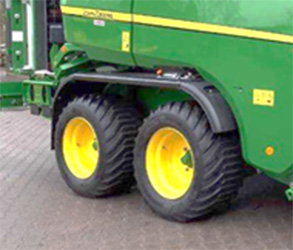 500/45-22.5 tires offering overall width under 3.00m (9.84 ft)