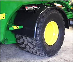 Extra-wide 750-mm (29.5-in.) single axle tyres