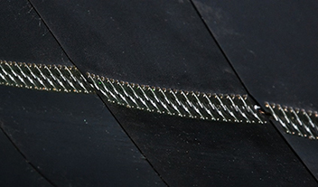 Laced belts can be changed or repaired quickly and for limited cost