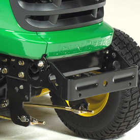 Optional front weight bracket/bumper installed