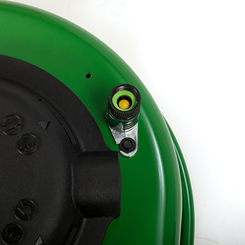 Hose-end adapter example shown can be purchased locally - not standard equipment