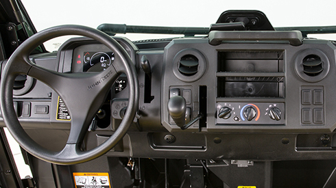 Instrument display, shift lever, and switches (shown on XUV865M)