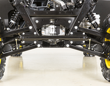 XUV rear suspension detail