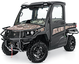 TrueTimber® KANATI camo XUV865R with optional brush guard with extensions, rear fender guards and rear bumper (shown on U.S. model)