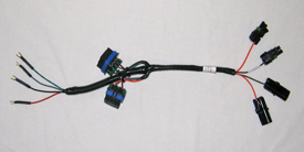 Half-width adapter harness for KINZE planters