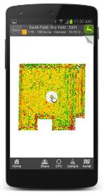 Yield monitoring on Android® app