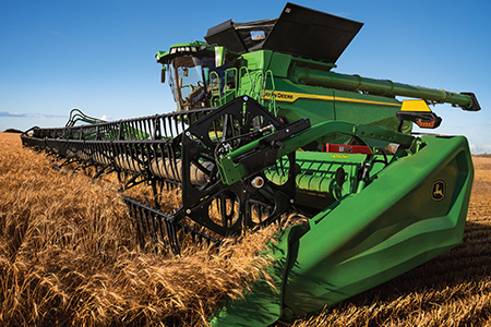 X Series Combine with 50-ft (15.2-m) Hinged Draper