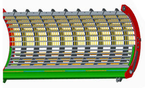 Concave inserts can be exchanged on the combine