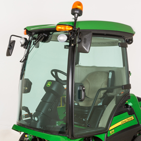 1575 Front Mower with optional side mirrors, beacon light, and rear lighting