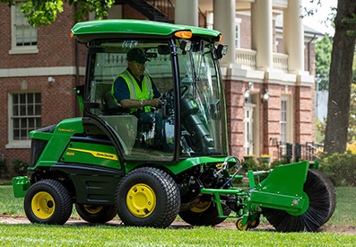 1585 TerrainCut™ Front Mower and rotary broom