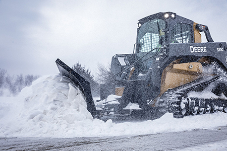  BL9B Snow/Utility Blade featured on 333G Compact Track Loader