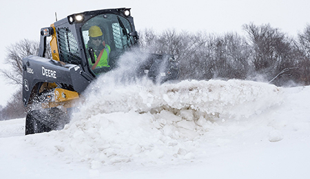  BL9B Snow/Utility Blade featured on 333G Compact Track Loader