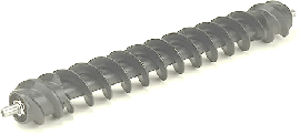 Spiral-grooved front roller