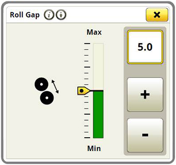 Roll gap adjustments