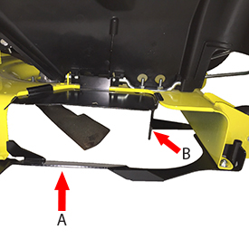 Toe guard with chute-install features and front baffle installed