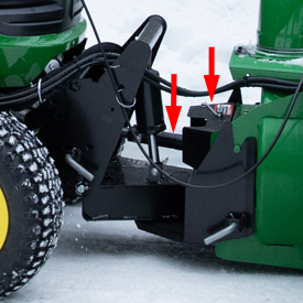 Snow blower upstop and drive shaft