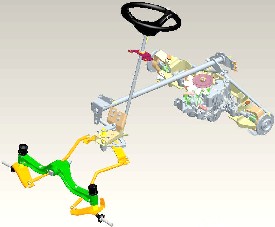 Four-wheel manual steer illustration shown